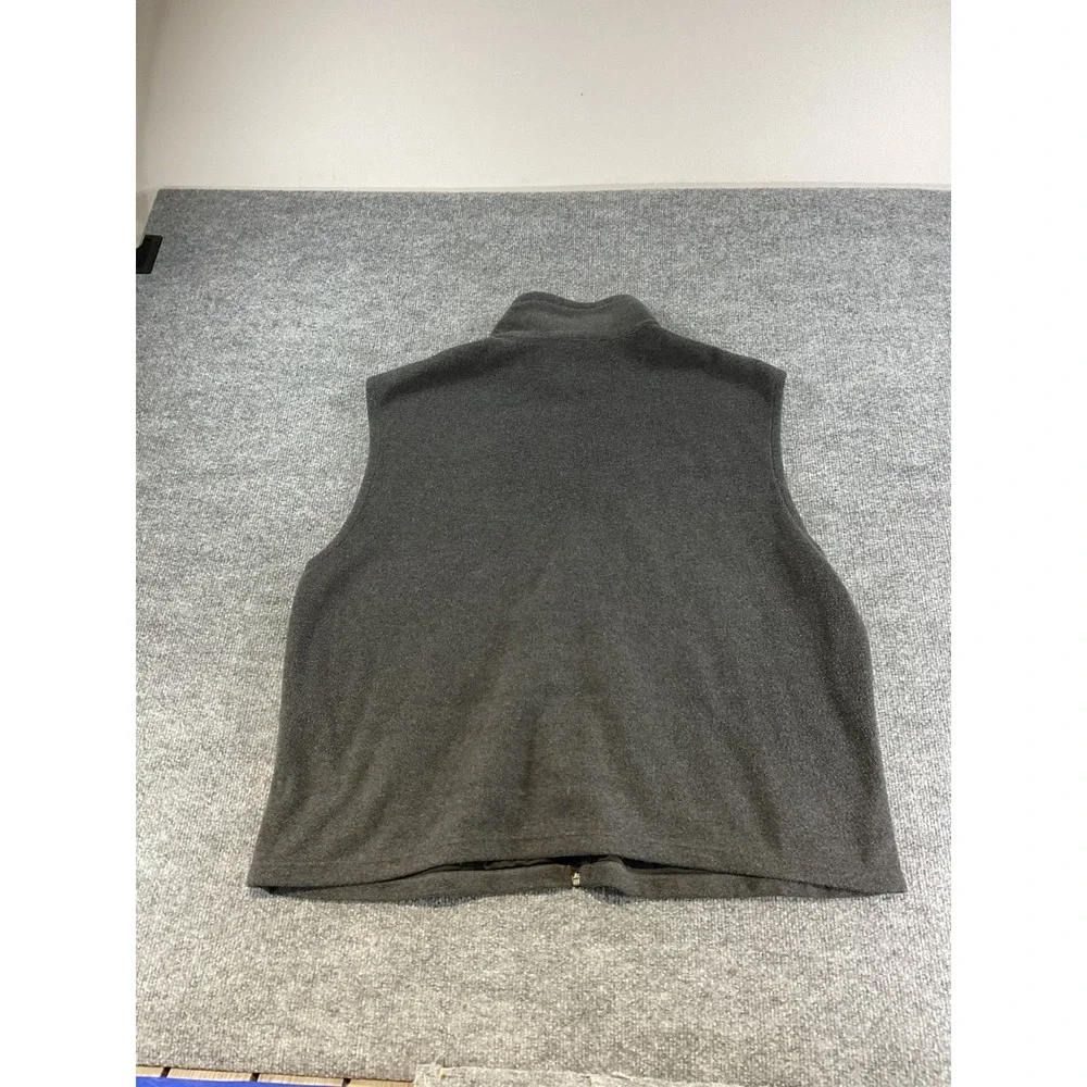 Columbia Fleece Vest Mens XXL Gray Full Zip Sleeveless Outdoor Hiking Pockets